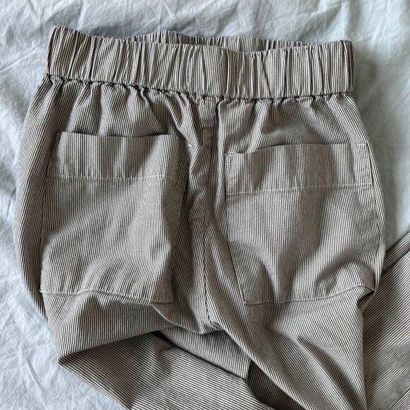 Everlane Easy Pant, Dark Denim Pinstripe, size S - Picture 2 of 6